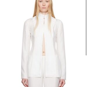 Colleen Allen Silk Turtleneck Button-Up